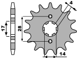 PBR gear wheel 2118 13 18NC (JTF277.13)